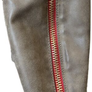 Tall Boot, Red Zipper